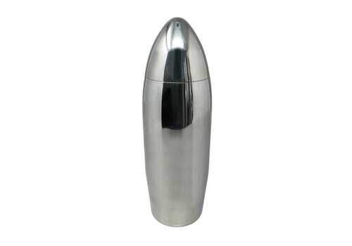 1960s Gorgeous Cocktail Shaker "Bullet" In Stainless Steel. Made In Italy