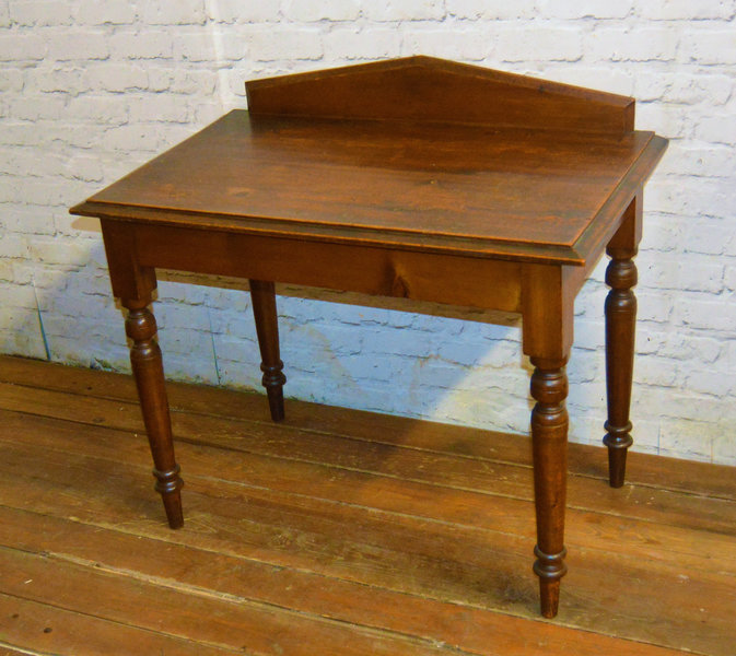 Antique Side Table Desk Vintage Rustic Farmhouse Industrial Office Victorian Console Writing Retro Wooden Old Vinterior