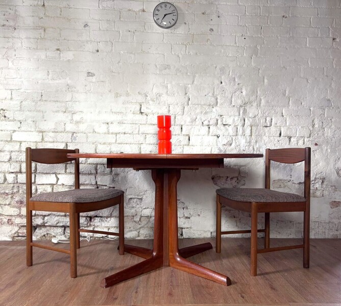 1960s Danish Extending Teak Dining Table