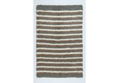 3.6x5.7 Ft Flatweave Kilim Rug. Kurdish Blanket. New Bed Cover. Striped Throw