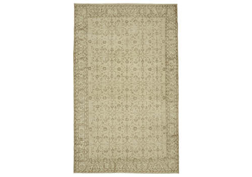 Handmade Beige Vintage Large Area Rug 218 Cm X 347 Cm