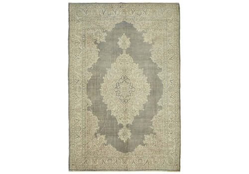Handmade Beige Vintage Large Area Rug 258 Cm X 403 Cm