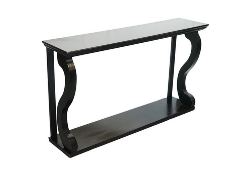 Lovely Black French Baroque Style Console Table Sideboard