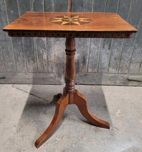 Antique 19th Century Regency Inlaid Mahogany Side Table
