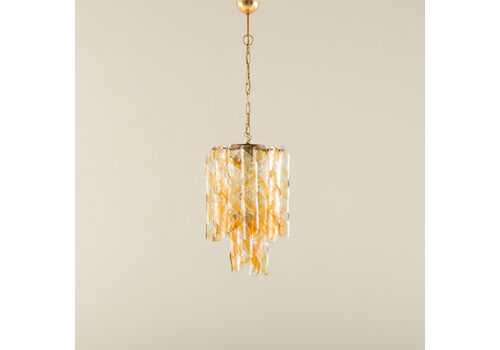 Mid Century Murano ‘Torciglione’ Glass Chandelier By Mazzega, Italy 1970s