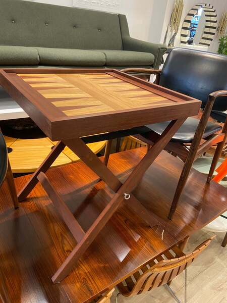 Handmade In The Uk Reversible Games Table With Chess & Backgammon