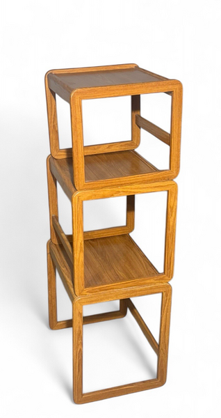 Danish Teak Nest Of Tables Arne Hovmand For Mogens Kold Mid Century C1960s