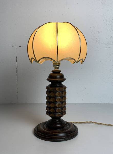 Wood Turned Mushroom Cocoon Table Lamp In The Style Of Charles Dudouyt photo furniture