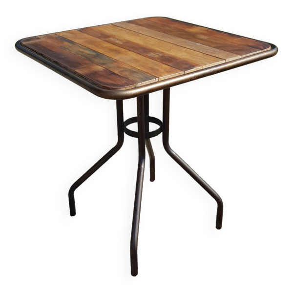 Page 1 Of 10 Teak And Wrought Iron Bistro Table