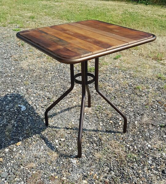 Page 1 Of 10 Teak And Wrought Iron Bistro Table photo furniture