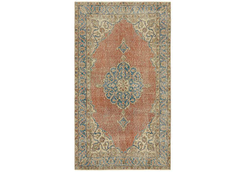4x6 Red Turkish Vintage Area Rug   45894