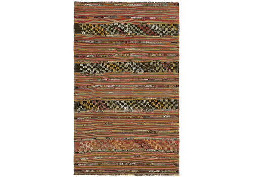 Handmade Multicolor Oriental Kilim Rug 156 Cm X 257 Cm