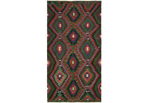 Handmade Multicolor Oriental Kilim Rug 192 Cm X 356 Cm