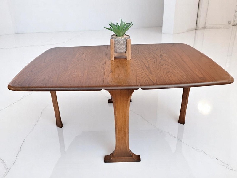 Mid Century Ercol Fold Up Coffee Table Drop Leaf Side Table 1970's