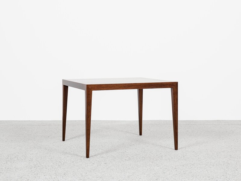 Midcentury Danish Square Side Table In Rosewood By Severin Hansen For Haslev 1960s