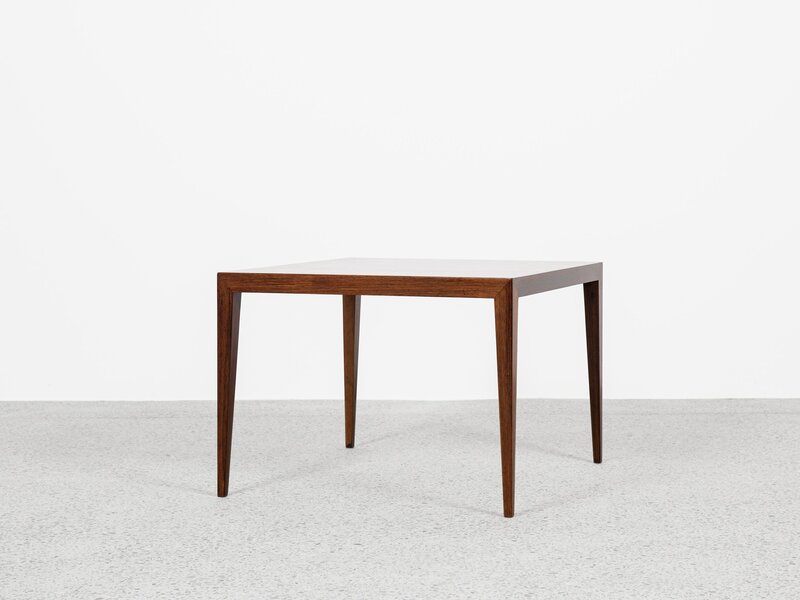 Midcentury Danish Square Side Table In Rosewood By Severin Hansen For Haslev 1960s photo furniture