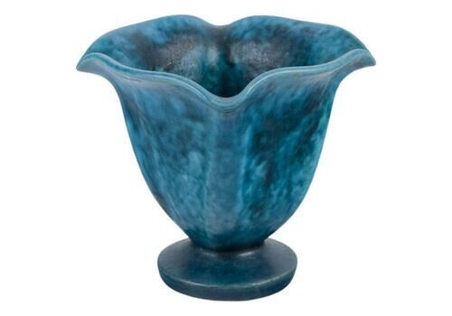 Svend Hammershøi For Kähler, Denmark. Small Ceramic Vase With Organic Shape.
