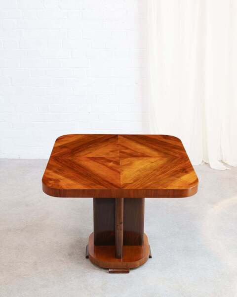 Art Deco Table In Walnut, 1920s