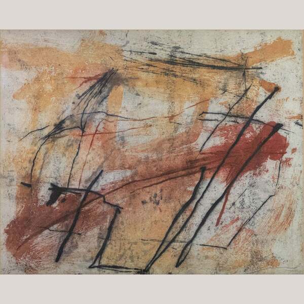Signed Abstract Expressionist – Mixed Media On Paper