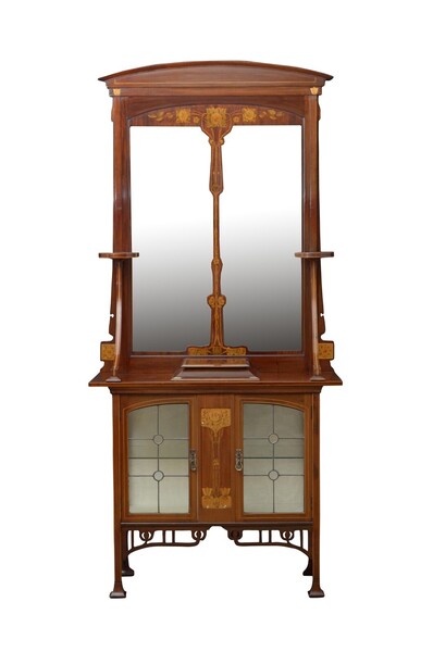 Art Nouveau Cabinet Stand With Mirror