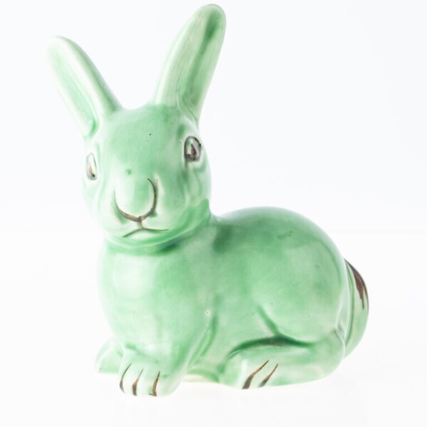 Art Deco Porcelain Ceramic Pottery Bunny Rabbit Figure | Vinterior