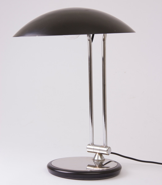 Midcentury Black & Chrome Canopy Lamp photo furniture