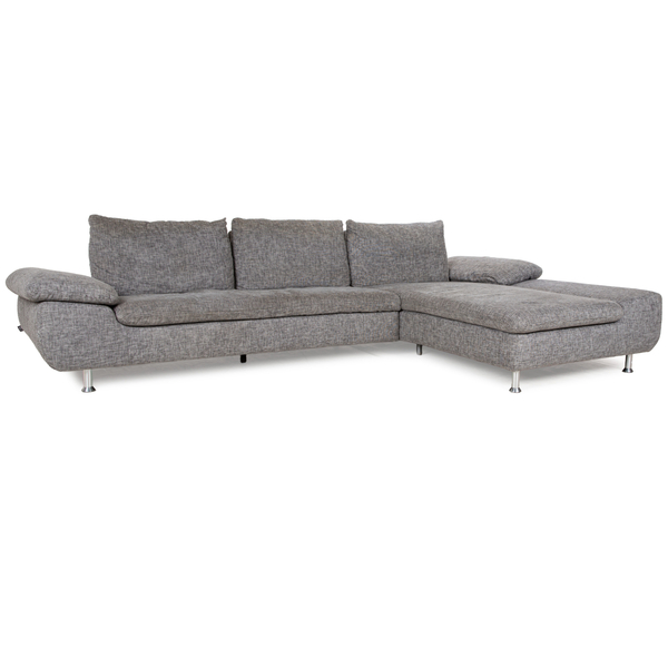 Ewald Schillig Diva Fabric Corner Sofa Grey Manual Function