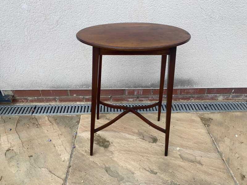 Antique Edwardian Hall Table / End Table / Side Table / Lamp Table / Plant Stand photo for sale