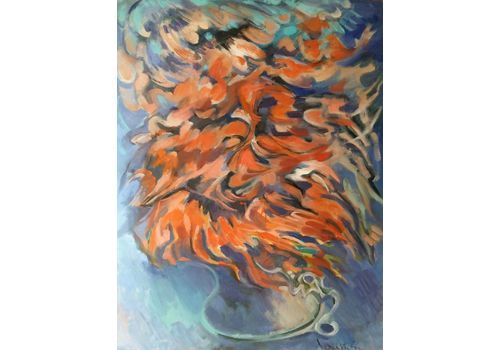 Louis Son (1921 1996) Flowers In A Vase. Oil On Canvas