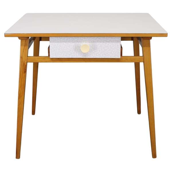 1960s Side Table With Formica Top And Drawer, Czechoslovakia