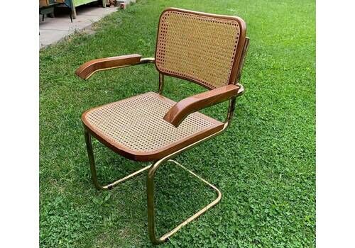 Mid Century Modern Italian Marcel Breuer B64 Cesca Chair, 70s
