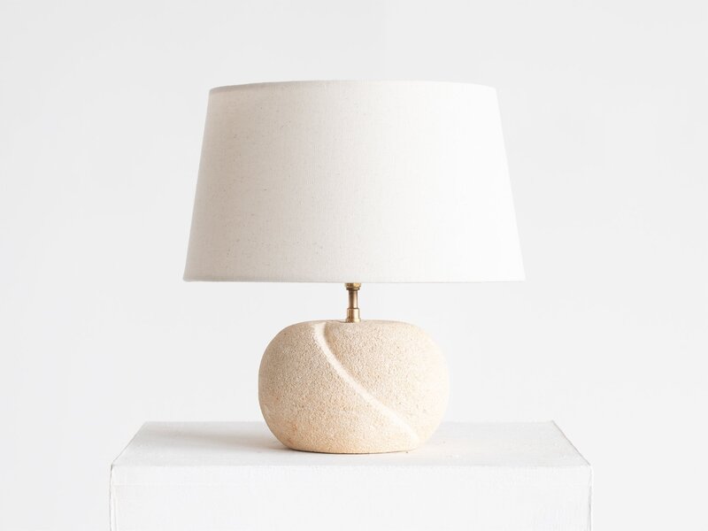 Spherical Limestone Table Lamp
