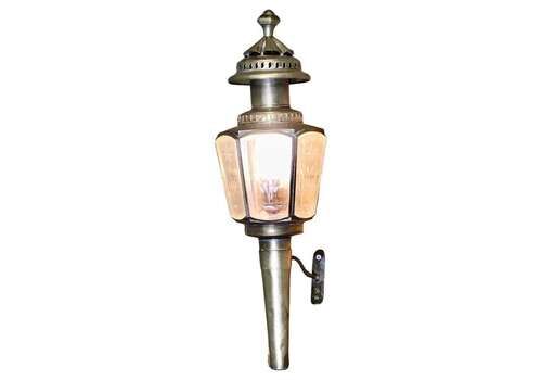 French Brass Carriage Light, Wall Lantern