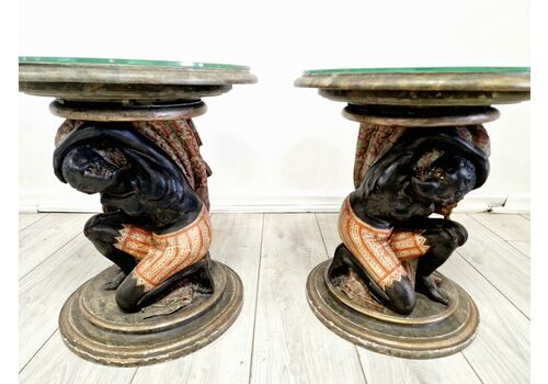 Pair Of Antique Venetian Gueridon Tables