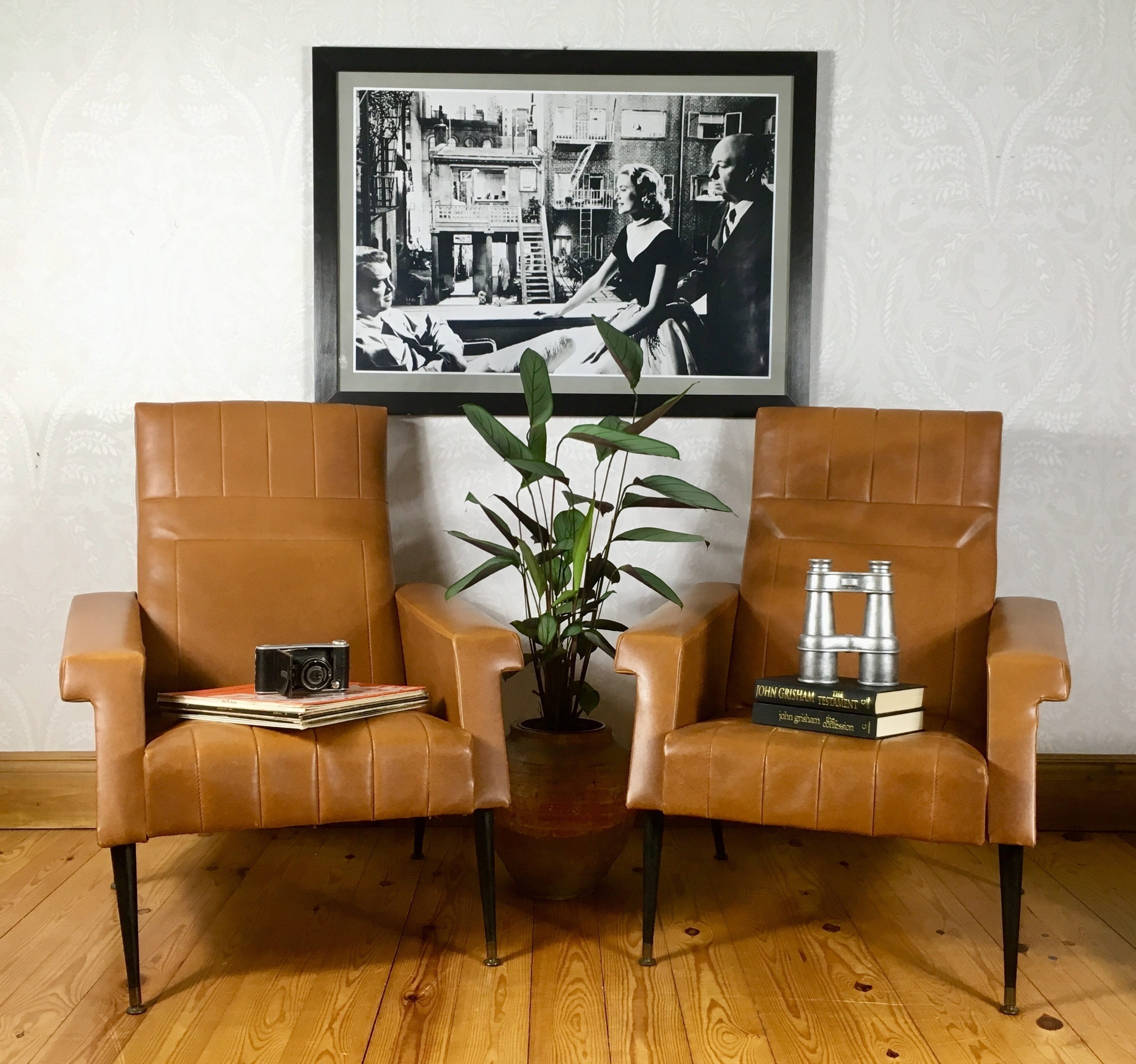 French Vintage Mid Century Armchairs 1960s Retro Furniture Statement Chairs Lounge