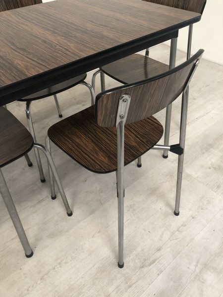 Vintage Tavo Of Belgium Mid Century 1950s Dining Table Chairs In Rosewood Form Tavo Vinterior