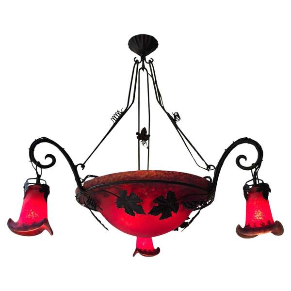 Art Deco Chandelier In The Style Of Müller Frères