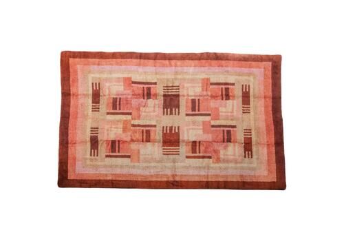 French Art Deco Wool Large Carpet, Wall Hanging Art Deco Rug, 1930