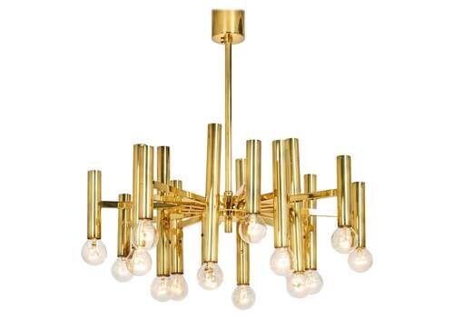 Large Brass Sputnik Chandelier, Sciolari Style, Germany, 1960s