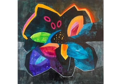 Anna Masiul Gozdeckaa Night. Contemporary Abstract Painting, Acrylic On Canvas, Polish Artist2022