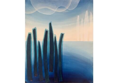 Anna Masiul Gozdeckaa Lake. Contemporary Abstract Painting, Acrylic On Canvas, Polish Artist2023