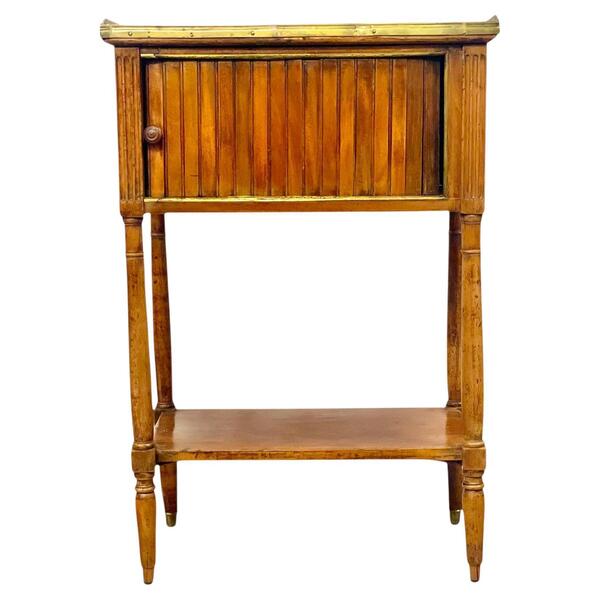 Neoclassical Walnut Nightstand Or Side Table, 18th Century