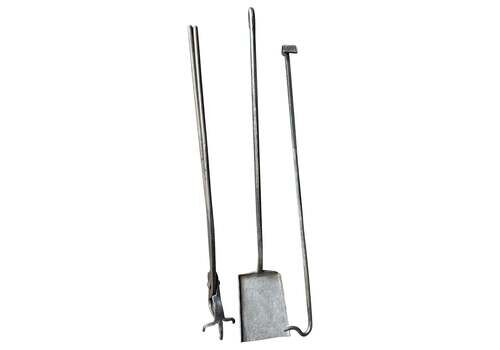 Large 18th Century French Fireplace Tools Or Fire Tools