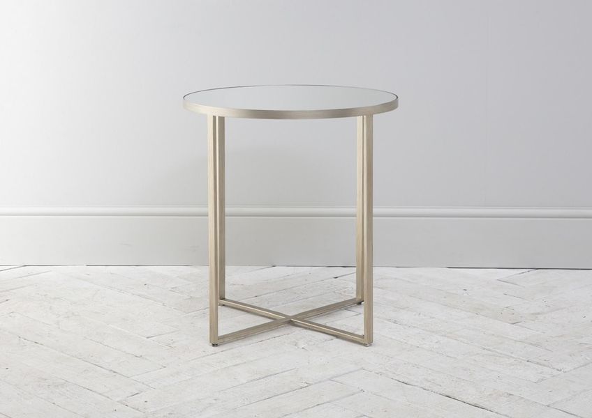 Merial Side Table In Brushed Nickel