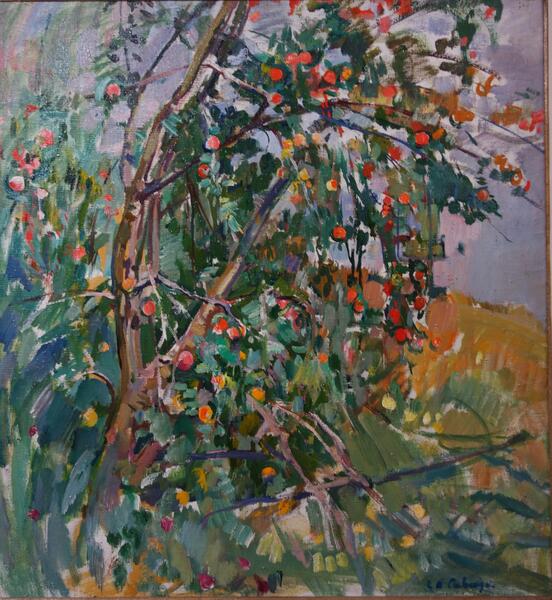 Gleb Savinov"Apple Tree" Oil Cm. 67 X 72 1980