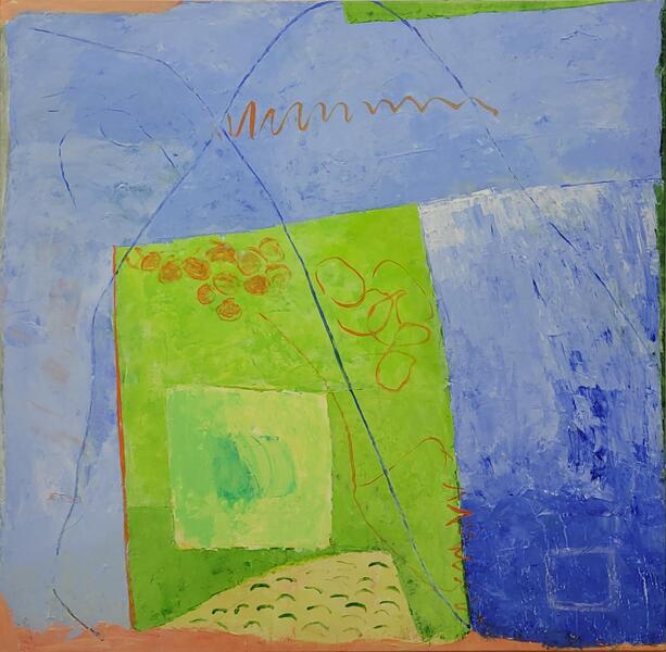 Christian Manoury Contemporary Abstract Expressionist Color Field Work On Canvas,  Les Champs Iii2021
