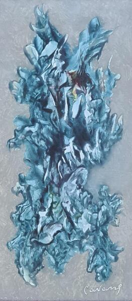 Abstract Expressionist Symphony In Blue, Follower Of Clyfford Still