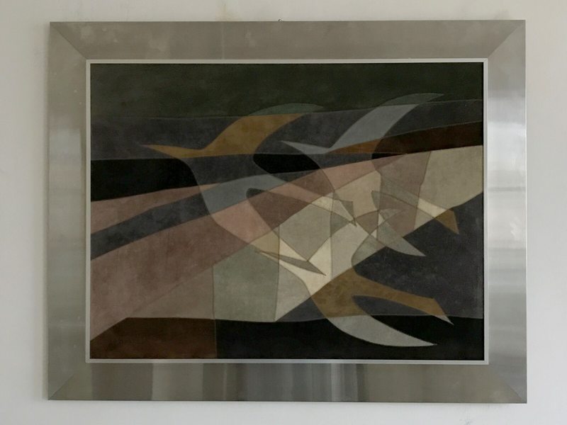 1990 Fabre Art Deco Modernist Abstraction Form Free Tapestry Factory photo furniture