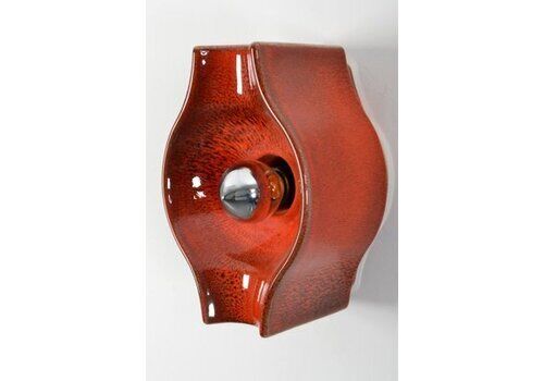 Space Age Ceramic Fat Lava Wall Lamp By Cari Zalloni For Leola, 1970s