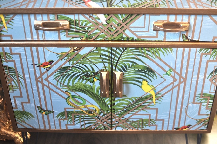 Upcycled Vintage Mid Century G Plan Teak Drinks Cabinet 